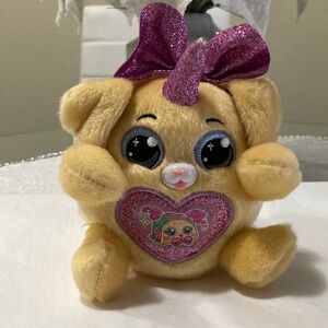 Adorable Plush Toy with Pink Bow